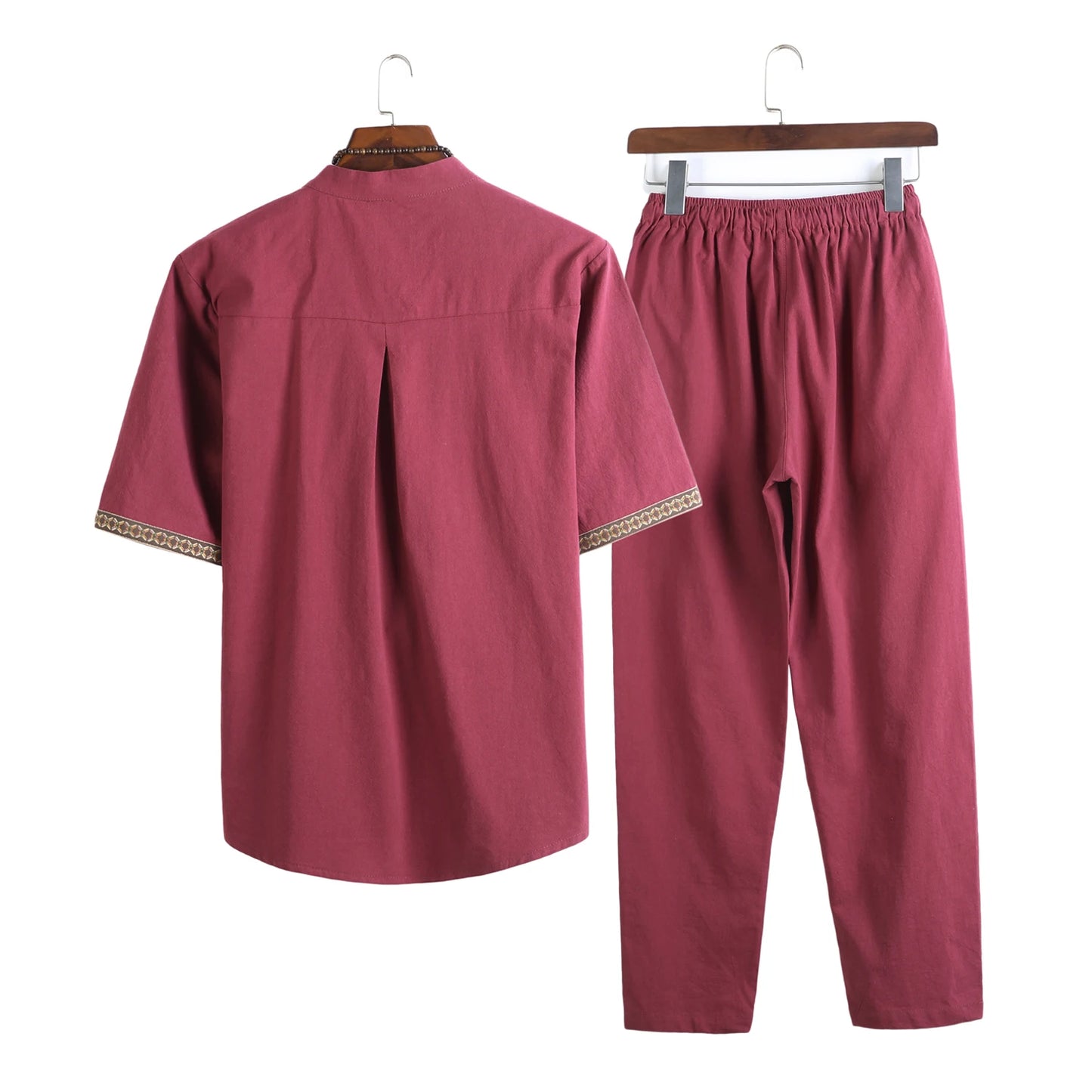 Jian Cotton Blend Summer Shirt Pants Set