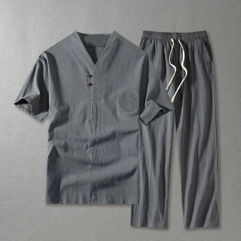 Dean Summer Casual Shirt Pants Set