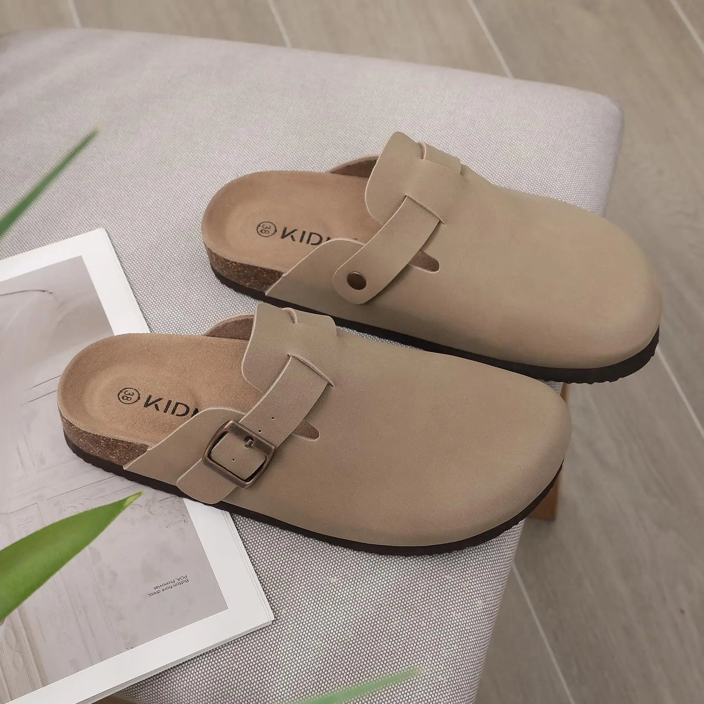 Lizzy Suede Clogs Sandals With Arch Support