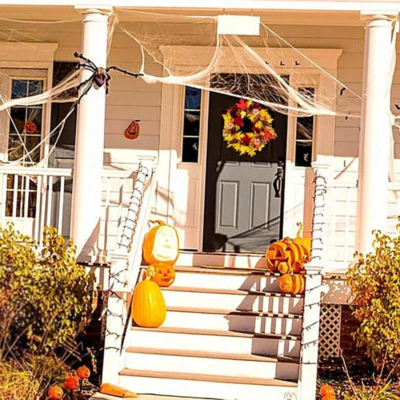 Autumn Holiday Thanksgiving Door Wreath Decor