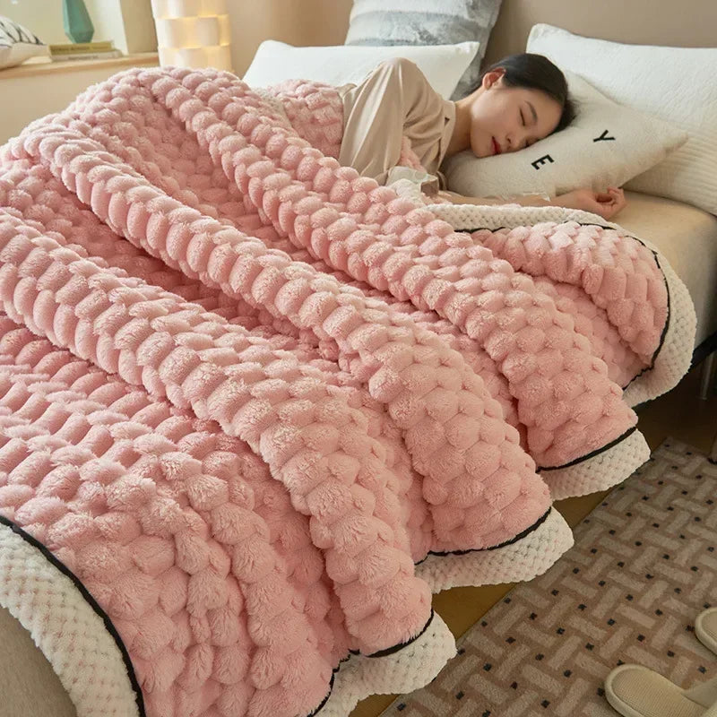 Super Warm Plush Throw Blanket Comforter