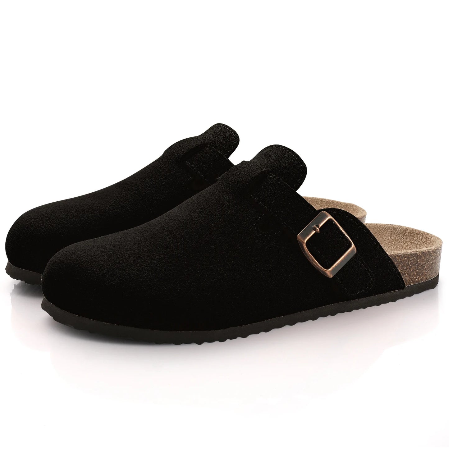 Lizzy Suede Clogs Sandals With Arch Support