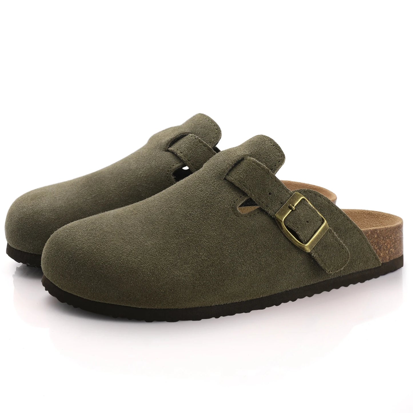 Lizzy Suede Clogs Sandals With Arch Support