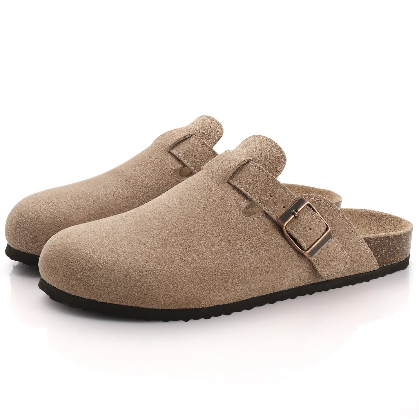 Lizzy Suede Clogs Sandals With Arch Support