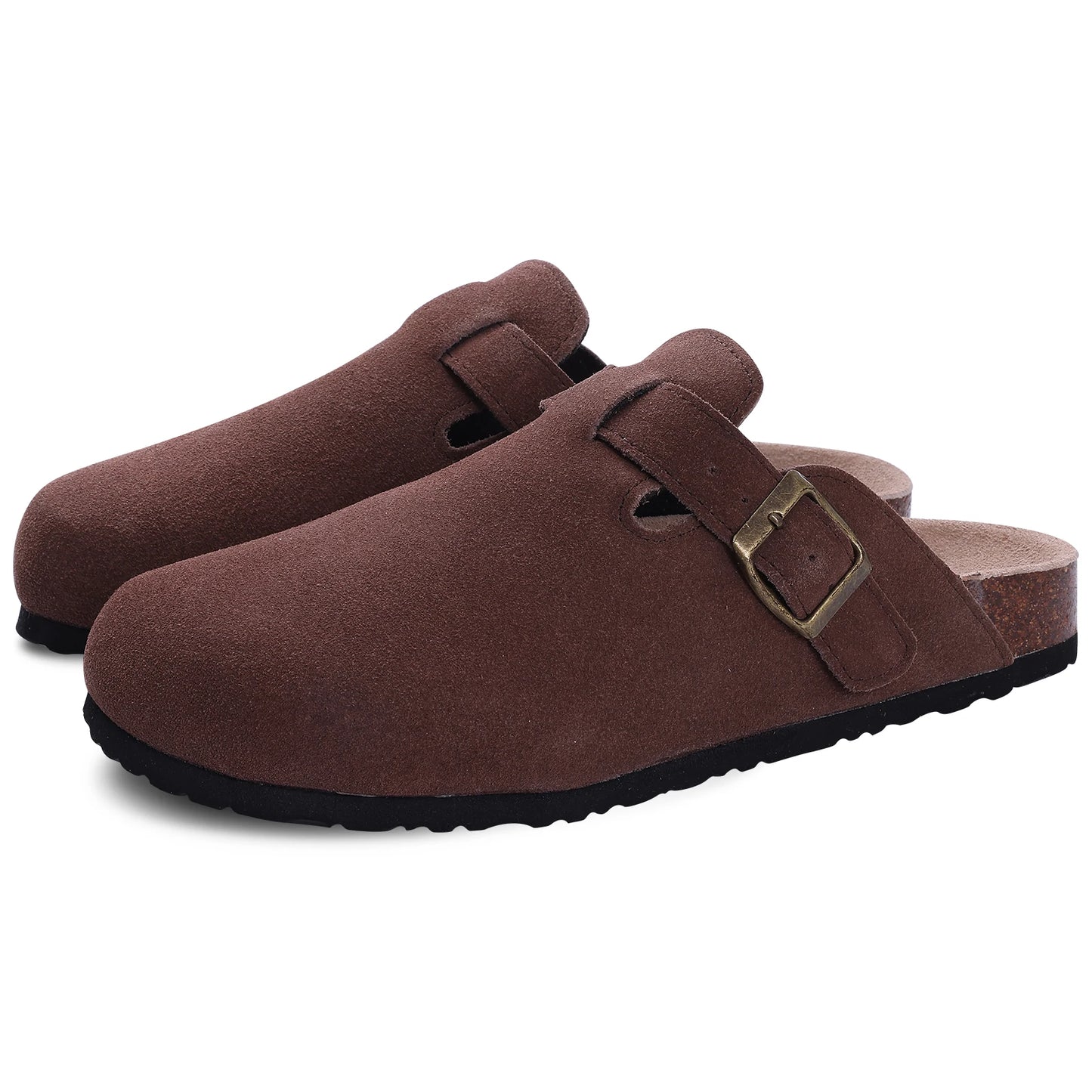 Lizzy Suede Clogs Sandals With Arch Support