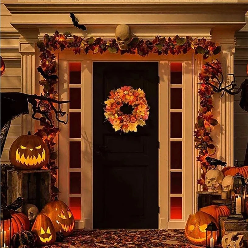 Autumn Holiday Thanksgiving Door Wreath Decor