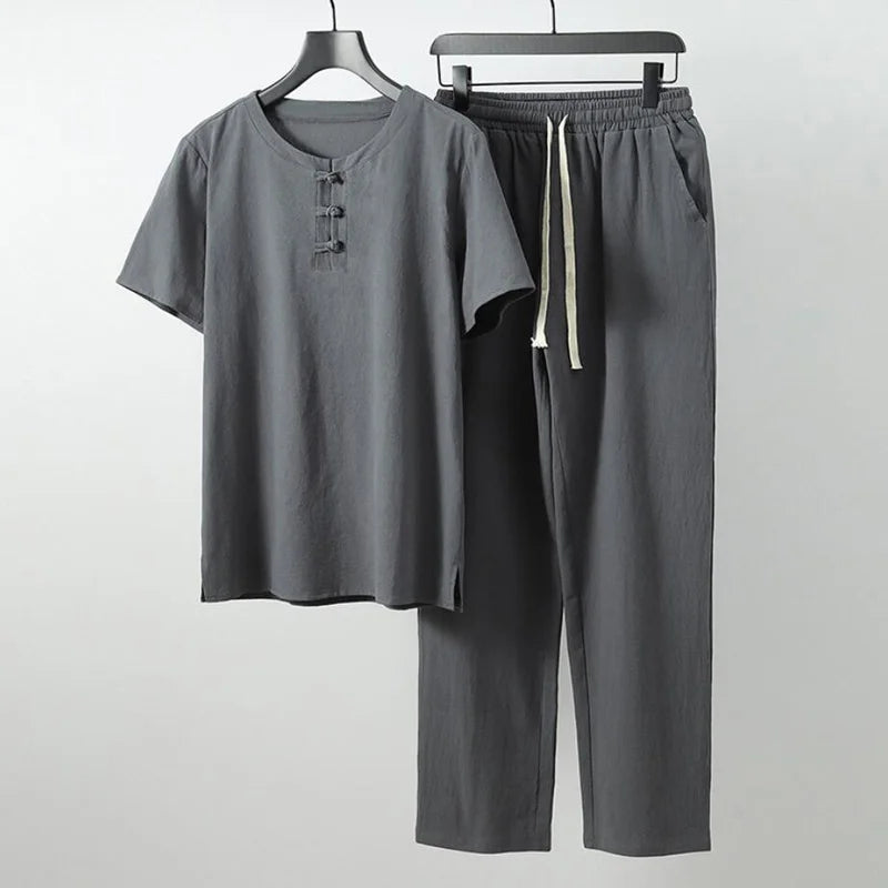 Silas Summer Casual Shirt Pants Set