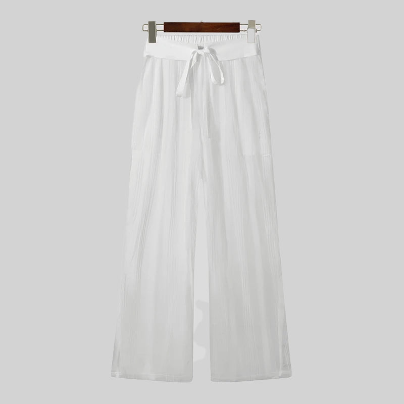 Summer Loose-Fit Drawstring Casual Pants