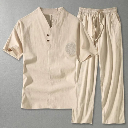 Dean Summer Casual Shirt Pants Set