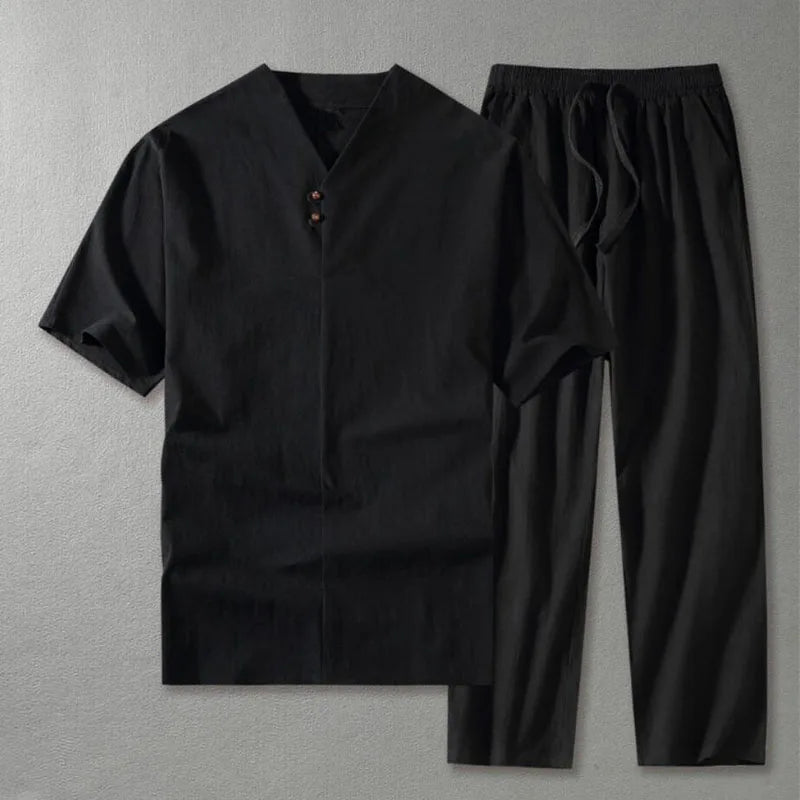 Dean Summer Casual Shirt Pants Set