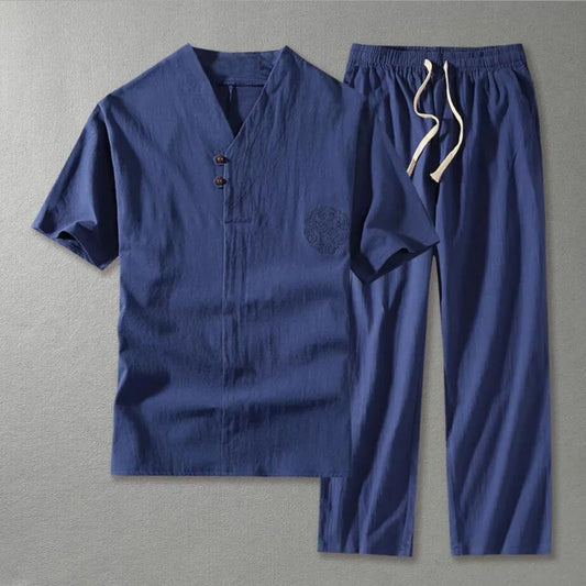 Dean Summer Casual Shirt Pants Set