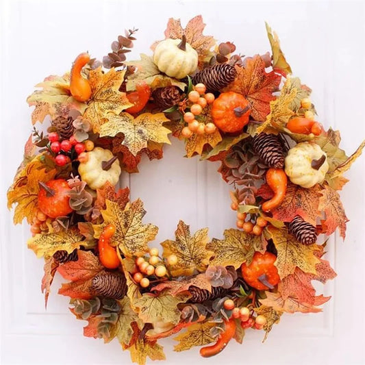 Autumn Holiday Thanksgiving Door Wreath Decor