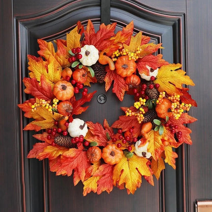 Autumn Holiday Thanksgiving Door Wreath Decor