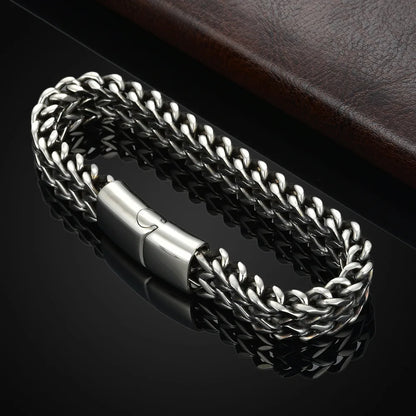 Braided SS Fish Scale Bracelet