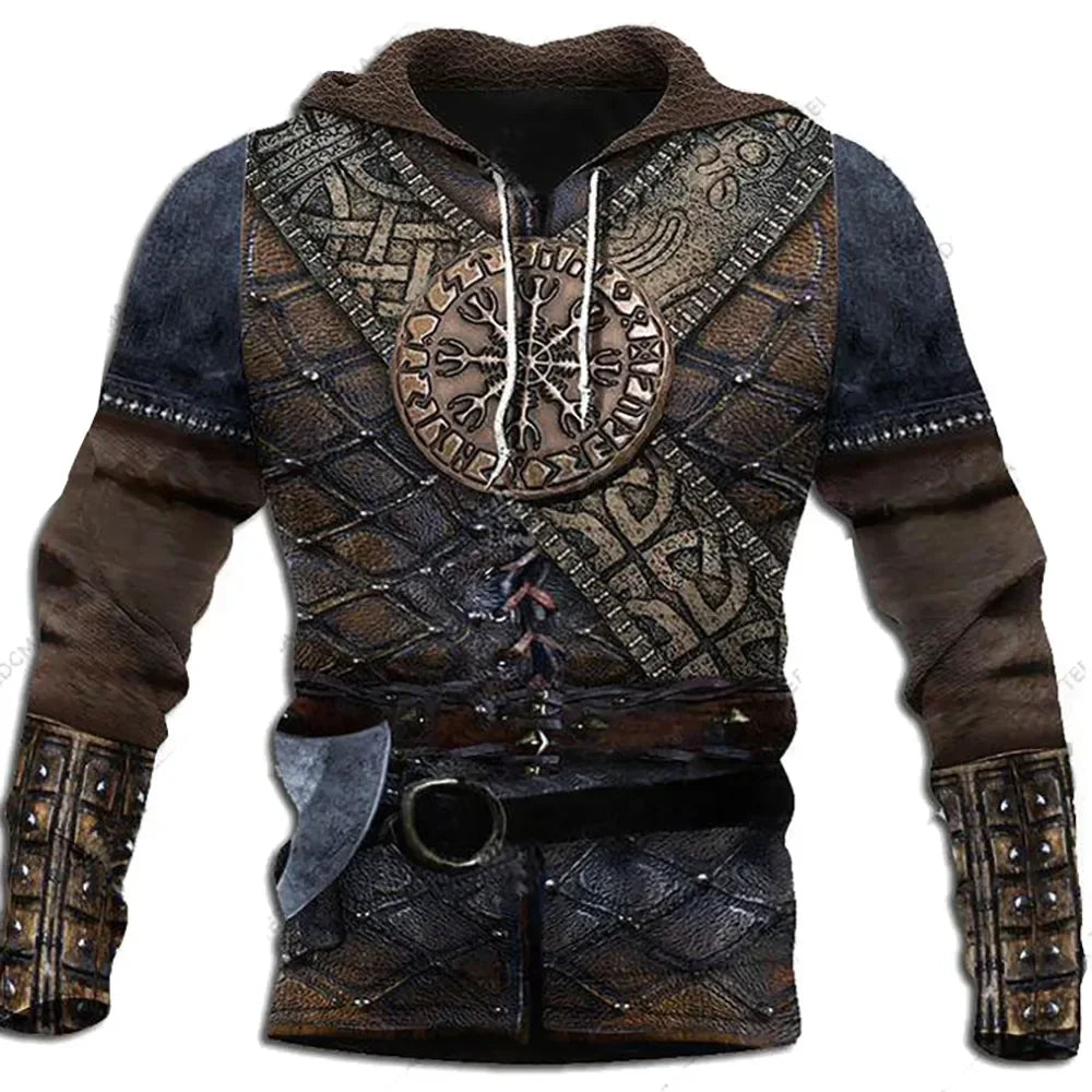 Norseman Style 3D Print Hoodie Sweatshirt
