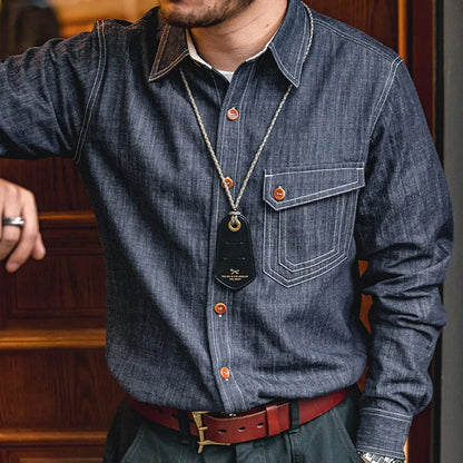 Vintage Denim Amekaji-Style Jacket