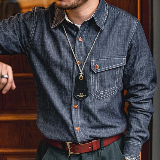 Vintage Denim Amekaji-Style Jacket