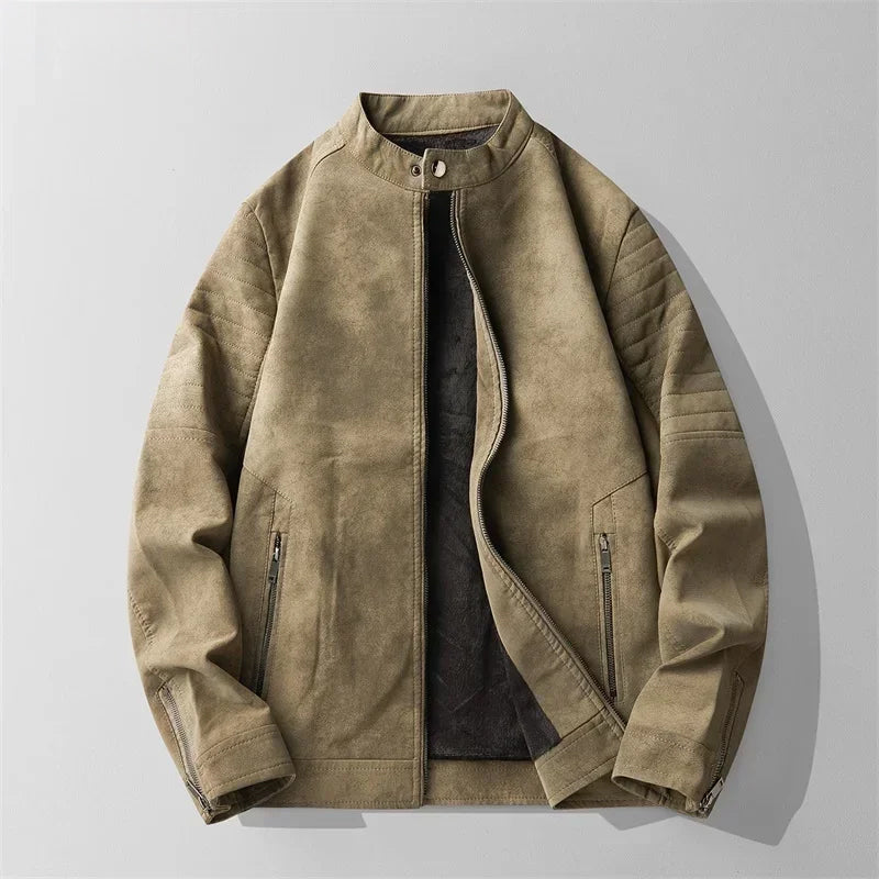 Brown jacket on a light gray background