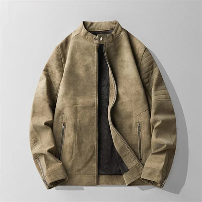 Brown jacket on a light gray background