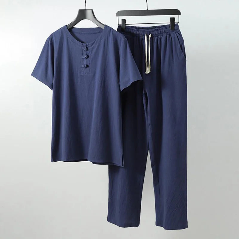 Silas Summer Casual Shirt Pants Set