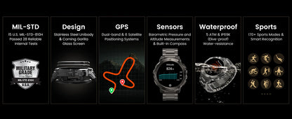 GPS SmartWatch 5ATM Bluetooth