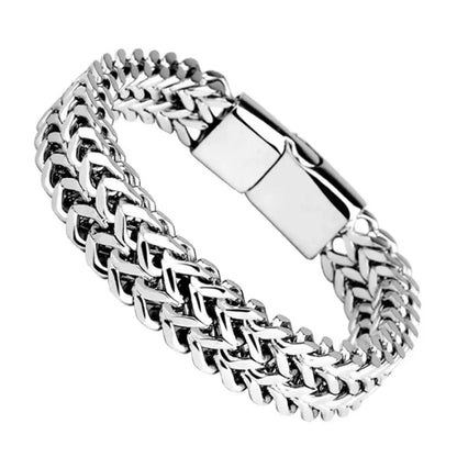Braided SS Fish Scale Bracelet