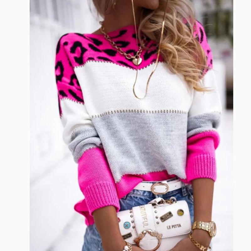 Sophia Leopard Print Sweater