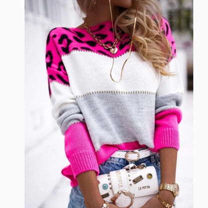 Sophia Leopard Print Sweater