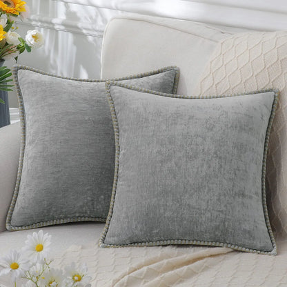 Plush Chenille Decorative Pillow Cover