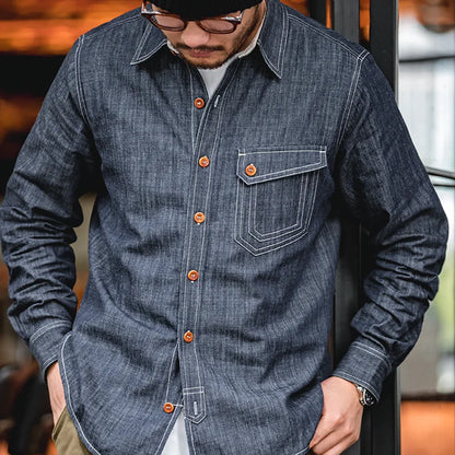 Vintage Denim Amekaji-Style Jacket