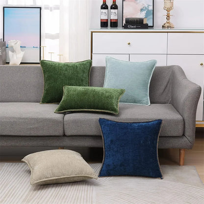 Plush Chenille Decorative Pillow Cover