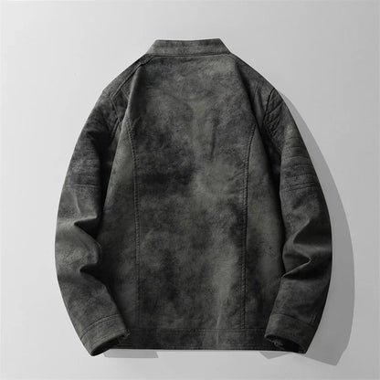 Dark gray jacket on a light gray background