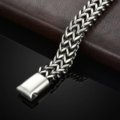 Braided SS Fish Scale Bracelet