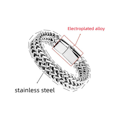 Braided SS Fish Scale Bracelet