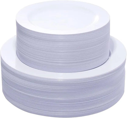 210Pcs Plastic Dinnerware Set