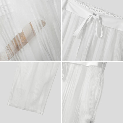 Summer Loose-Fit Drawstring Casual Pants