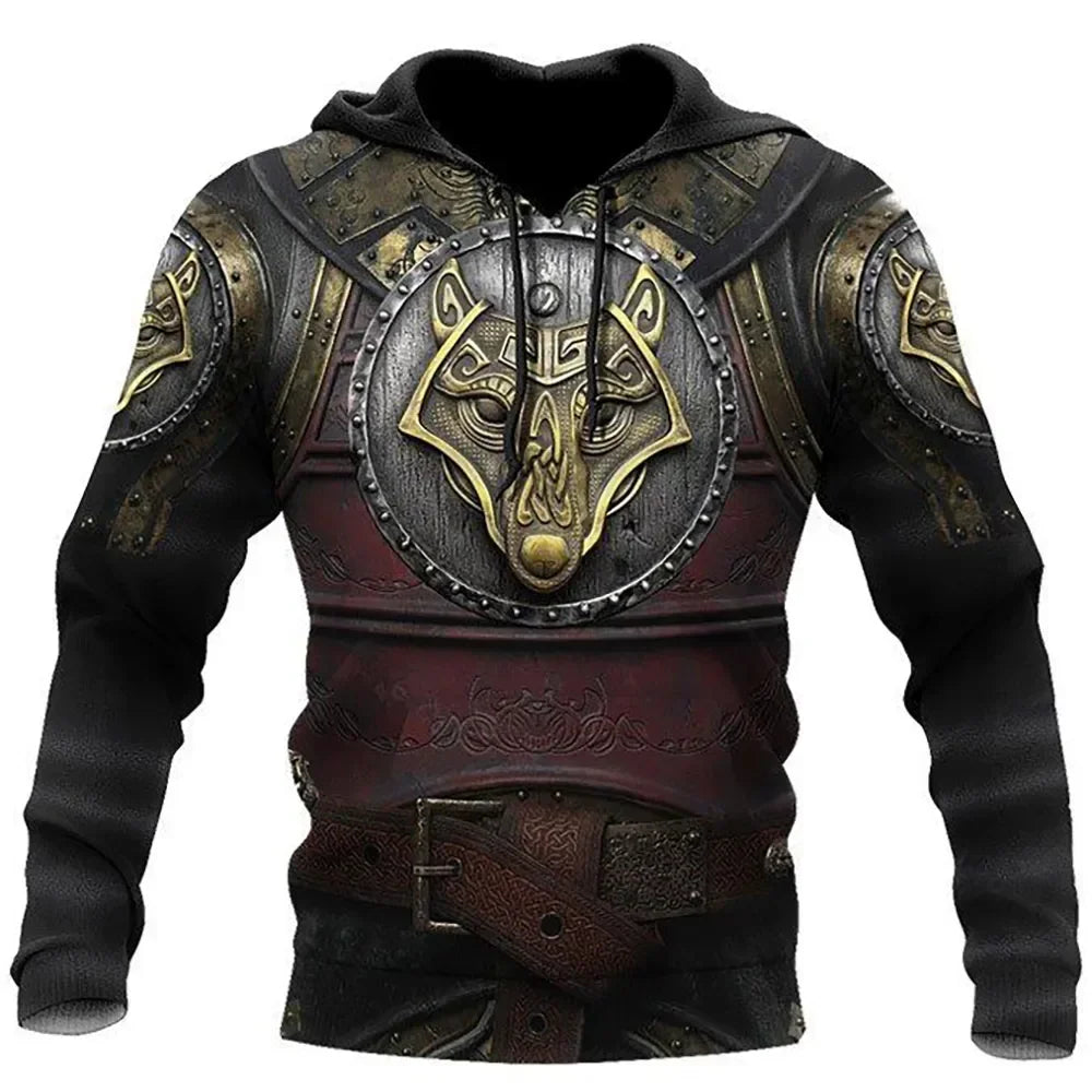 Norseman Style 3D Print Hoodie Sweatshirt